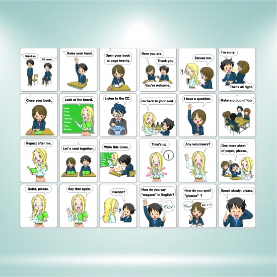 1664 / 授業でよく使う英語フレーズカード _ 学校教具オンライン